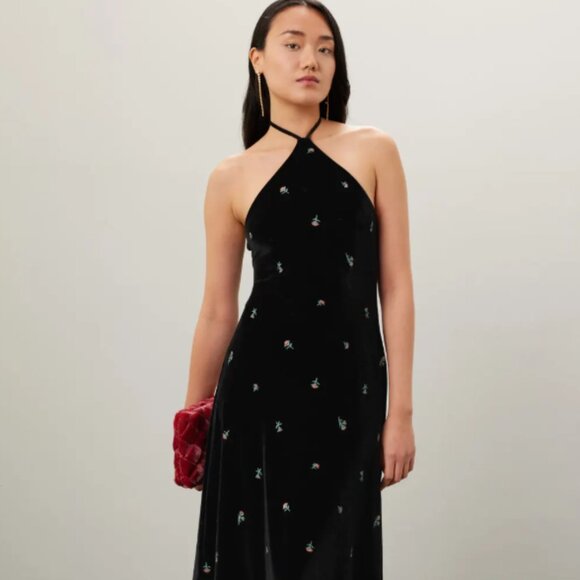 NEW WeWoreWhat Women's High Neck Halter Dress Size Small - Picture 2 of 7